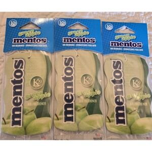 Mentos Green Apple K29 Car Air Freshener Lot Of 3 New